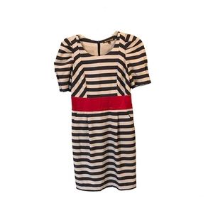 Psalter Striped Short Sleeve Nautical Dress